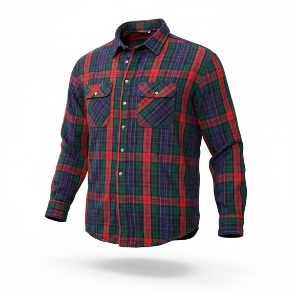 ozark wilderness outfitters Other - Ozark Wilderness Outfitters Plaid Flannel Shirt 2XL Red Green USA Made Christmas